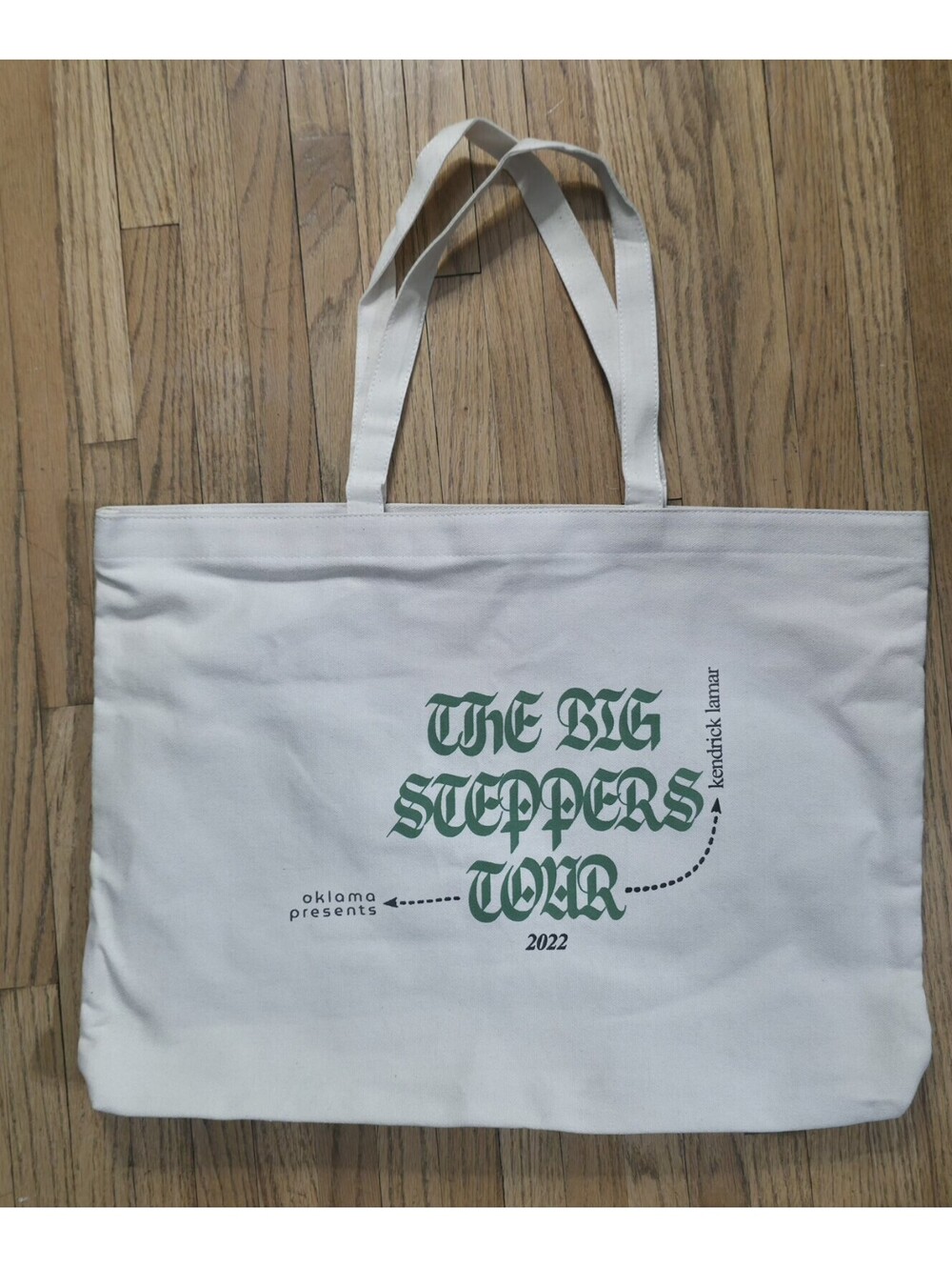 Kendrick Lamar Big Steppers Tour Tote Bag Canvas 2022 Rich Spirit Rap Merch